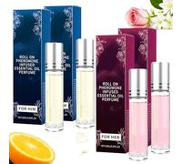 Roll On Pheromone Perfume for Women, Pheromone Perfume for Women to Attract Men, Roll-On Infused Essential Oil Perfume, Concentrate Body Perfume Oil (4PC)