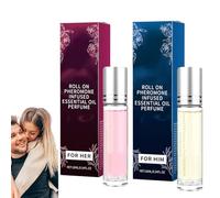 Roll On Pheromone Perfume for Women, Pheromone Perfume for Women to Attract Men, Roll-On Infused Essential Oil Perfume, Concentrate Body Perfume Oil (A+B)