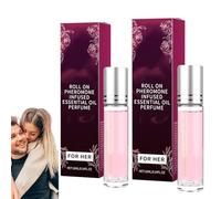Roll On Pheromone Perfume for Women, Pheromone Perfume for Women to Attract Men, Roll-On Infused Essential Oil Perfume, Concentrate Body Perfume Oil (2PC A)
