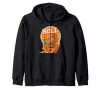 Roll On Roller Skate Vintage Skate Zip Hoodie
