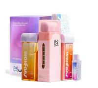 Roll On Wax kit,Wax Roller Kit,Waxfans Roll On Wax Warmer for Hair Removal,Waxing Kit for Sensitive Skin,at Home Waxing Roller for Women and Men,Soft Wax Heater for Larger Areas of the Body(pink)