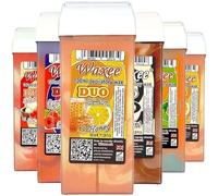 Roll on wax roller wax cartridge 100ml, 6pcs Waxee DUO wax refill (Mix of 6)