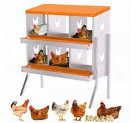 Roll-Out Galvanized Steel Hen Nesting Box for Easy Egg Harvest | Modular stackable design with a sloped roll-away floor that keeps eggs clean and unbroken