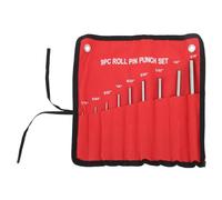 Roll Pin Punch Set 9 PCS, Hardened Steel Pin Punch Kit with Knurled Handle, Professional Watch Repair Tools for Watchmakers, Jewellery Repair, Automotive and Engineering Maintenance