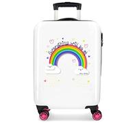 Roll Road Arcoiris Everything Ok Pink Cabin Suitcase 38x55x20 cm Rigid ABS Combination lock 35 Litre 2.3 Kg 4 Wheels Hand Luggage