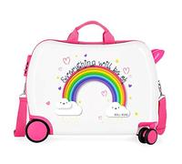 Roll Road Arcoiris Everything Ok Pink Kids Rolling Suitcase 50x39x20 cm Rigid ABS Combination lock 38 Litre 2.1 Kg 4 Wheels Hand Luggage