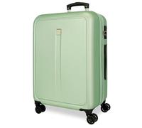 Roll Road Cambodia Large Suitcase Green 52x75x30cm Hard ABS Combination Lock Side 97L 4.8kg 4 Double Wheels, Green, Large Suitcase