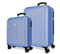 Roll Road Cambodia Travel Toiletry Bags, Blue, Set of 2 suitcases