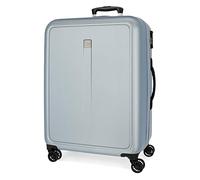 Roll Road Camboya Cabin Trolley, Black, 40 x 55 x 20 cm, Rigid ABS Combination Lock, Side Lock, 37 L, 3.08 kg, 4 Wheels, Hand Luggage, lightblue, 53 x 78 x 31 cm, Large Suitcase