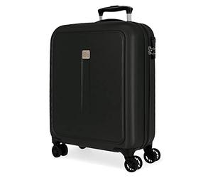 Roll Road Camboya Cabin Trolley, Black, 40 x 55 x 20 cm, Rigid ABS Combination Lock, Side Lock, 37 L, 3.08 kg, 4 Wheels, Hand Luggage, Black, 40 x 55 x 20 cm, Suitcase