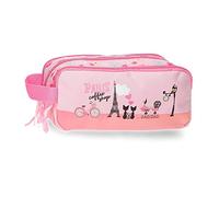 Roll Road Coffee shop Triple Pink Case 22x10x9 cms Polyester