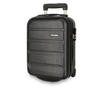 Roll Road Flex Cabin Suitcase Black 31x40x20 cms Hard Shell ABS Side Combination Lock 33L 2,46 kgs 4 Double Wheels carry-on luggage debajo del asiento