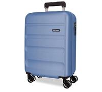 ROLL ROAD Flex Cabin Suitcase Denim 38x55x20 cm Hard Shell ABS Side Combination Lock 33L 2,5kg 4 Double Wheels Carry-on Luggage