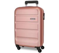 ROLL ROAD Flex Cabin Suitcase Pink 35x55x20cm Luggage Hand Air Europa Rigid ABS Combination Lock Side 33L 2.75kg 4 Double Wheels, Pink, One Size, Cabin Suitcase