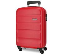 ROLL ROAD Flex Cabin Suitcase Red 35 x 55 x 20 cm Luggage Hand Air Europe Rigid ABS Combination Lock Side 33L 2.7 kg 4 Wheels Double Luggage Hand, red, One Size, Cabin Suitcase
