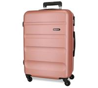 ROLL ROAD Flex Large Nude Suitcase 51 x 75 x 28 cm Rigid ABS Side Combination Lock 91 L 4 kg 4 Wheels, Pink, One Size, Large Suitcase