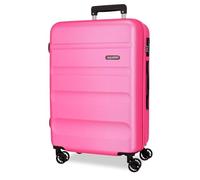 ROLL ROAD Flex Large Suitcase Pink 52x75x30cm Rigid 3.95kg Combination Lock Side ABS 3.95kg 97L, Pink, One Size, Large Suitcase