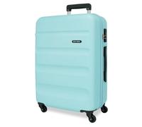 Roll Road Flex Medium Suitcase Blue 46x65x23 cms Hard Shell ABS Side Combination Lock 56L 3,16 kgs 4 Double Wheels