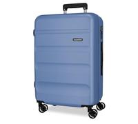 Roll Road Flex Medium Denim Suitcase 46x65x25 cm Rigid ABS Side Combination Closure 56L 3.2 kg 4 Double Wheels