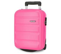 ROLL ROAD Flex Rigid Suitcase Made of ABS, a Material, Combination Closure Side 4 Double Wheels Luggage Hand, Practical Interior with One Compartment, Pink, One Size, Carry-on Suitcase