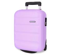 ROLL ROAD Flex Rigid Suitcase Made of ABS, a Material, Combination Closure Side 4 Double Wheels Luggage Hand, Practical Interior with One Compartment, Berry, Carry-on Suitcase
