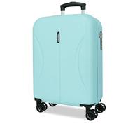 ROLL ROAD Formentera Light Blue Cabin Case 38x55x20 cm Rigid ABS Combination Lock Integrated 35L 2.6kg 4 Double Wheels Hand Luggage