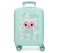 Roll Road Happy Pets Cabin Suitcase Blue 33x50x20cm Rigid ABS Combination Lock Side 33L 2.35kg Hand Luggage