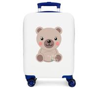ROLL ROAD Happy Pets Cabin Suitcase White 33 x 50 x 20 cm Rigid 2 kg Combination Lock Side ABS 2 kg 33L Hand Luggage, White, One Size, Cabin Suitcase