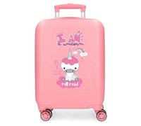Roll Road Little Me Cabin case Multicolor Hardshell ABS Combination Lock, Pink, 33x50x20 cms, Unicorn Suitcase