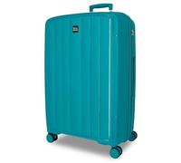 ROLL ROAD Joumma Acadia Large Suitcase Turquoise Green 53x75x29 cm Rigid Polypropylene Integrated Combination Padlock 105L 4.2kg 4 Double Wheels