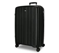 ROLL ROAD Joumma Acadia Medium Suitcase Black 45x65x25 cm Rigid Polypropylene Integrated Combination Padlock 67L 3.4kg 4 Double Wheels