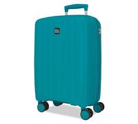 ROLL ROAD Joumma Acadia Turquoise Green Cabin Suitcase 35x55x22 cm Rigid Polypropylene Integrated Combination Padlock 38L 2.6kg 4 Double Wheels Extendable Hand Luggage