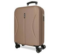 ROLL ROAD Joumma Formentera Cabin Suitcase Champagne 38x55x20 cm Hard Shell ABS Integrated Combination Padlock 35L 2,6kg 4 Double Wheels Carry-on Luggage