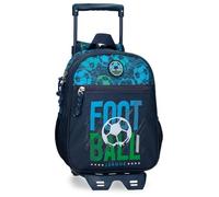 ROLL ROAD Joumma GOL School Backpack with Trolley Black 23x28x10cm Polyester 6.44L, Black/White, One Size, School Backpack with Trolley