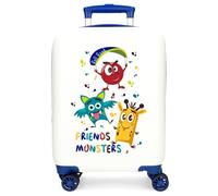 Roll Road Little me Friends Cabin Suitcase White 33x50x20cm Hard ABS Combination Lock Side 28.4L 2kg 4 Double Wheels Hand Luggage, White, S, Cabin Suitcase