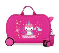 Roll Road Little me Unicorn Children's Suitcase Pink 45 x 31 x 20 cm Hard Shell ABS 24.6L 1.8 kg 4 Wheels Hand Luggage, Pink, Children's Suitcase
