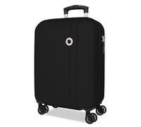 Roll Road Menorca Cabin Suitcase Black 38 x 55 x 20 cm Rigid ABS Combination Lock Integrated 35L 2.6 kg 4 Double Wheels Extendable Hand Luggage