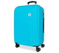 ROLL ROAD Menorca Large Suitcase Turquoise Green 52x75x27 cm Hard Shell ABS Combination Lock integrado 97L 4,3kg 4 Double Wheels Expandable