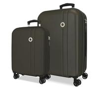 ROLL ROAD Menorca Luggage Set Anthracite 46x65x24 cm Hard Shell ABS Combination Lock integrado 91L 6,05kg 4 Double Wheels Expandable Carry-on Luggage