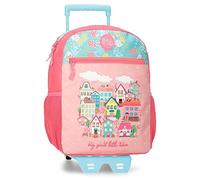 ROLL ROAD My Little Town, Luggage Messenger Bag Girls, Pink (Pink), One Size, pink, One Size, Preschool Backpack with Trolley