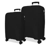 ROLL ROAD Orbit Luggage Set Black 54/64 cm Rigid 5.6 kg TSA Closure Polypropylene 5.6 kg 94.2L Hand Luggage, Black/White, One Size, Suitcase Set