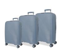 ROLL ROAD Orbit Luggage Set Blue 54/64/75 cm Rigid 9.6 kg TSA Closure Polypropylene 9.6 kg 183L Hand Luggage, Blue, One Size, Suitcase Set