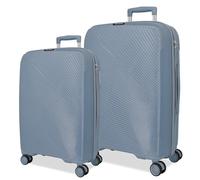 ROLL ROAD Orbit Luggage Set Blue 54/64 cm Rigid 5.6 kg TSA Closure Polypropylene 5.6 kg 94.2L Hand Luggage, Blue, One Size, Suitcase Set