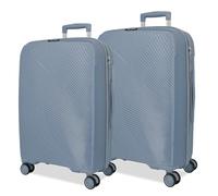 ROLL ROAD Orbit Suitcase Set Blue 64/75 cm Rigid 7.1 kg TSA Lock Integrated Polypropylene 7.1 kg 145.8L, Blue, One Size, Suitcase Set