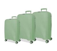 ROLL ROAD Orbit Suitcase Set Green 54/64/75 cm Rigid 9.6 kg TSA Closure Polypropylene 9.6 kg 183L Hand Luggage, Green, One Size, Suitcase Set