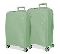 ROLL ROAD Orbit Suitcase Set Green 64/75 cm Rigid 7.1 kg TSA Lock Integrated Polypropylene 7.1 kg 145.8L, Green, One Size, Suitcase Set