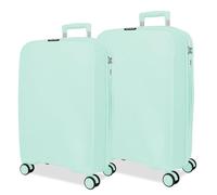 ROLL ROAD Orbit Suitcase Set Green 64/75 cm Rigid 7.1 kg TSA Lock Integrated Polypropylene 7.1 kg 145.8L, Green, One Size, Suitcase Set