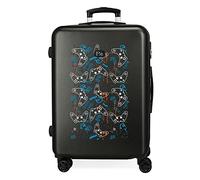 Roll Road Roll Road Gamers Medium Suitcase Black 46 x 65 x 23 cm Rigid ABS Side Combination Lock 56 3 kg 4 Double Wheels