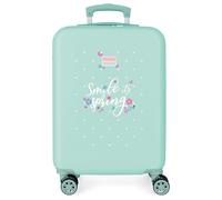 ROLL ROAD Spring Dream Cabin Suitcase Blue 38 x 55 x 20 cm Rigid 2 kg Combination Lock Side ABS 2 kg 34 L Hand Luggage, Blue, One Size, Cabin Suitcase