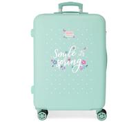 ROLL ROAD Spring Dream Medium Suitcase Blue 48x70x26 cm Rigid 3 kg Combination Lock Side ABS 3 kg 81 L, Blue, One Size, Medium Suitcase